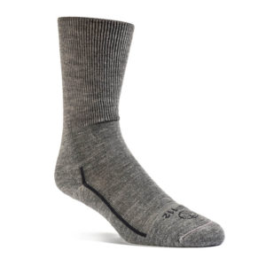 Verstärkter Wandersocken aus Merinowolle, gepolsterte Ferse, Socken ohne Gummi