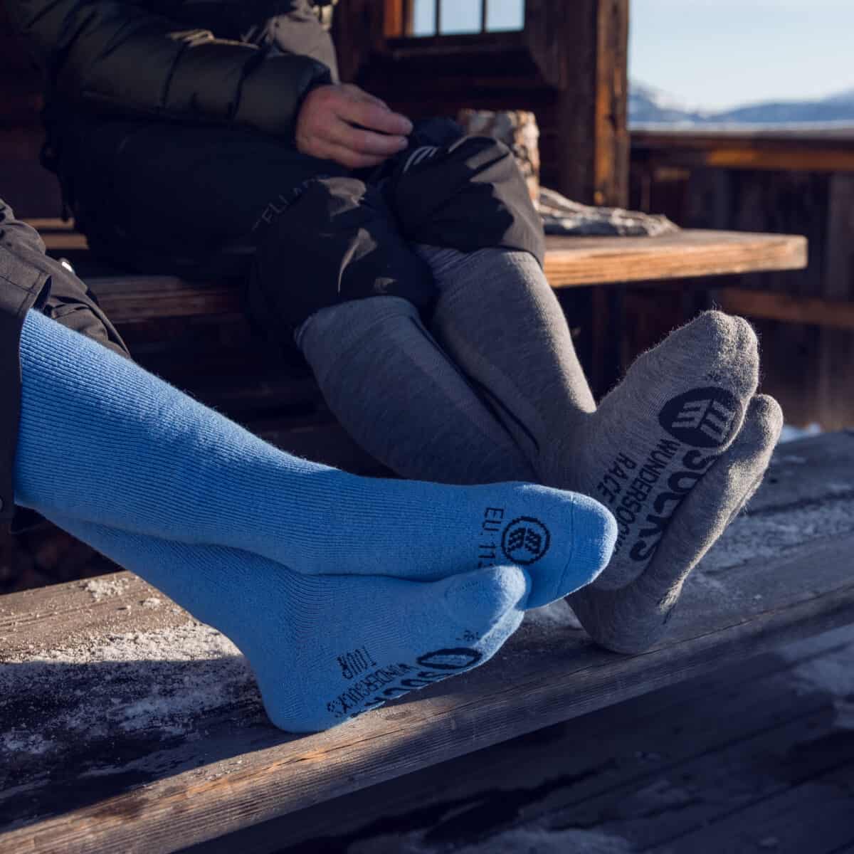 Skiing & Skitouring Socks Men and Women Merino Wool Padded